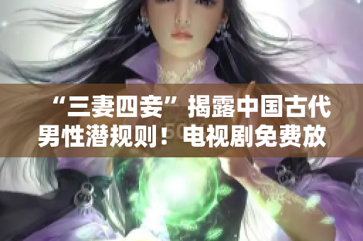 “三妻四妾”揭露中國古代男性潛規(guī)則！電視劇免費放送！
