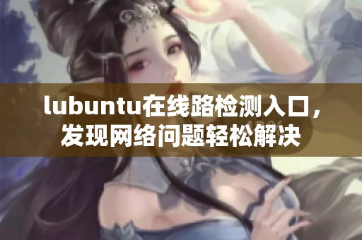 lubuntu在線路檢測(cè)入口，發(fā)現(xiàn)網(wǎng)絡(luò)問(wèn)題輕松解決