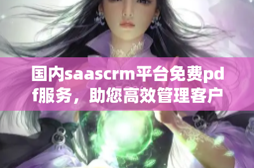 國(guó)內(nèi)saascrm平臺(tái)免費(fèi)pdf服務(wù)，助您高效管理客戶關(guān)系(1)