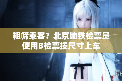 粗篩乘客？北京地鐵檢票員使用B檢票按尺寸上車(chē)