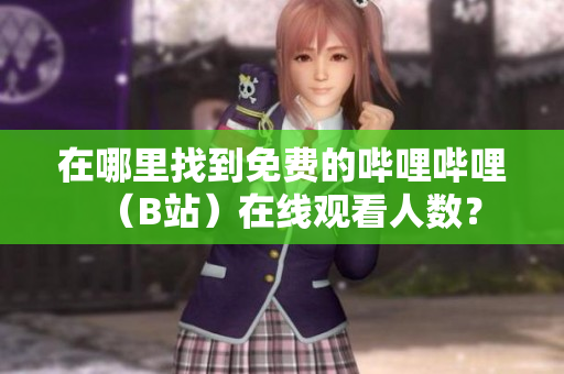 在哪里找到免費的嗶哩嗶哩（B站）在線觀看人數(shù)？