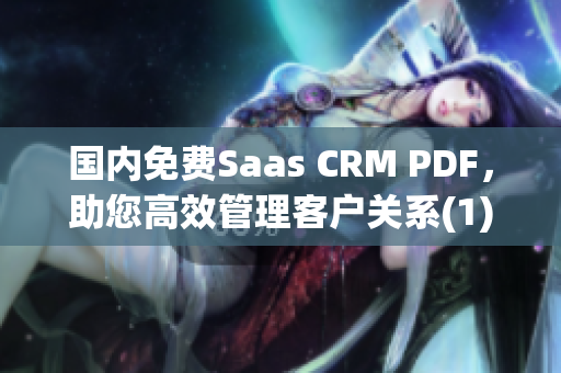 國(guó)內(nèi)免費(fèi)Saas CRM PDF，助您高效管理客戶關(guān)系(1)