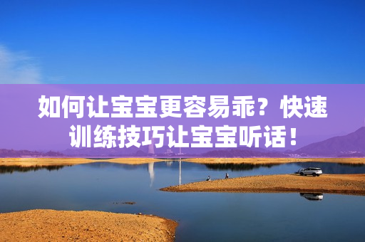 如何讓寶寶更容易乖？快速訓(xùn)練技巧讓寶寶聽話！