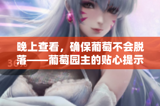 晚上查看，確保葡萄不會脫落——葡萄園主的貼心提示