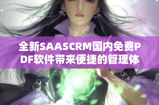 全新SAASCRM國內(nèi)免費(fèi)PDF軟件帶來便捷的管理體驗(yàn)